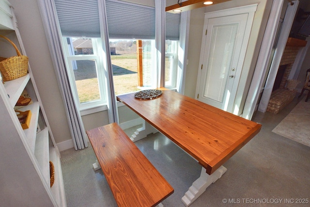 dining area with a healthy amount of sunlight