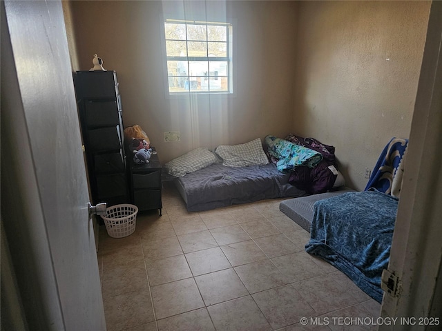 view of tiled bedroom