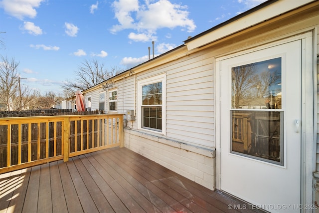 wooden deck with fence