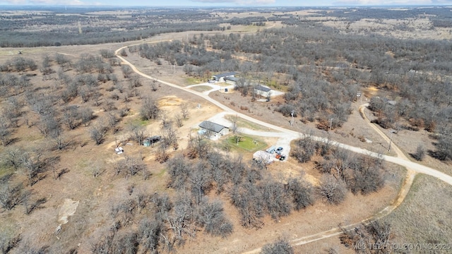 bird's eye view with a rural view