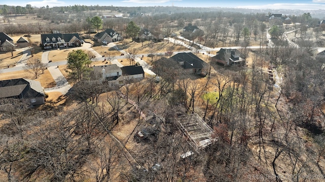 bird's eye view with a residential view