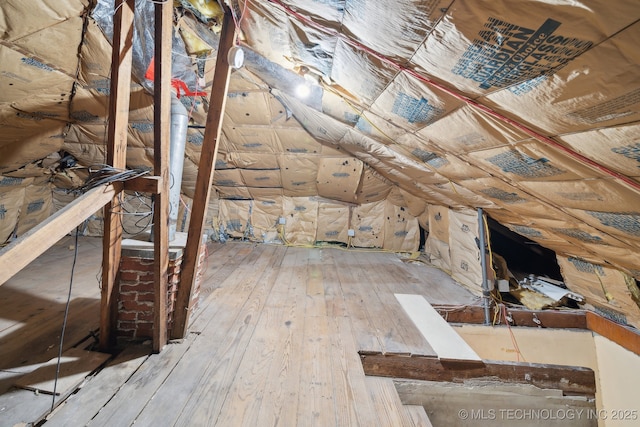 view of attic