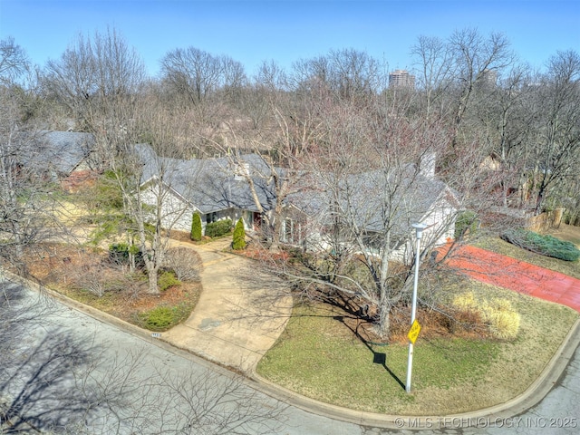 birds eye view of property