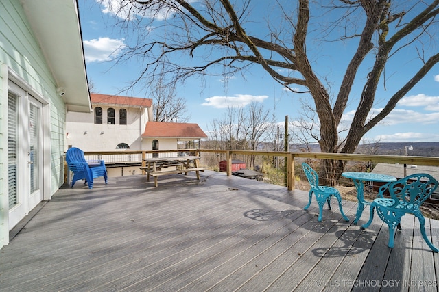 view of wooden terrace