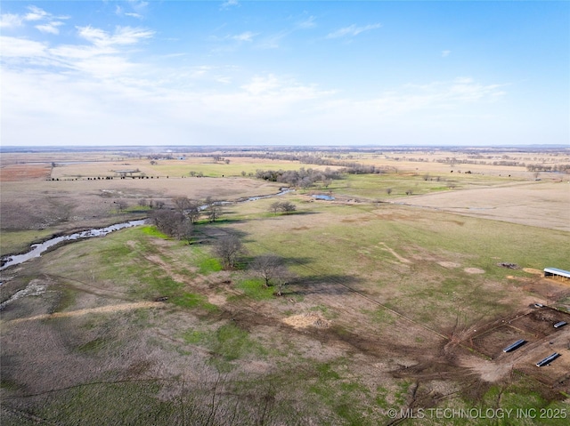 aerial view featuring a rural view