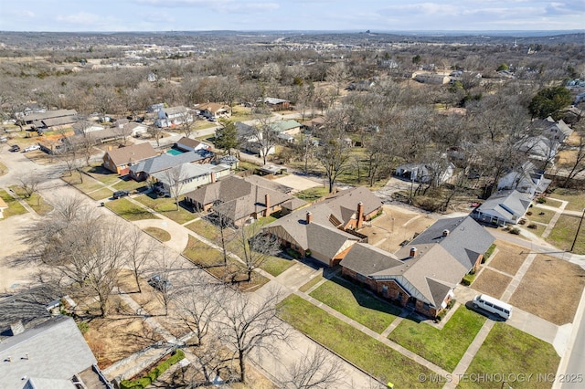 bird's eye view with a residential view