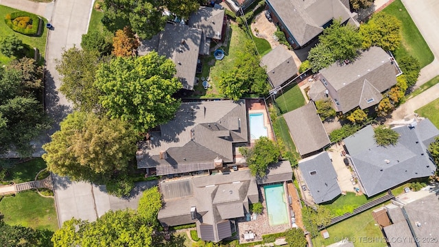 bird's eye view with a residential view