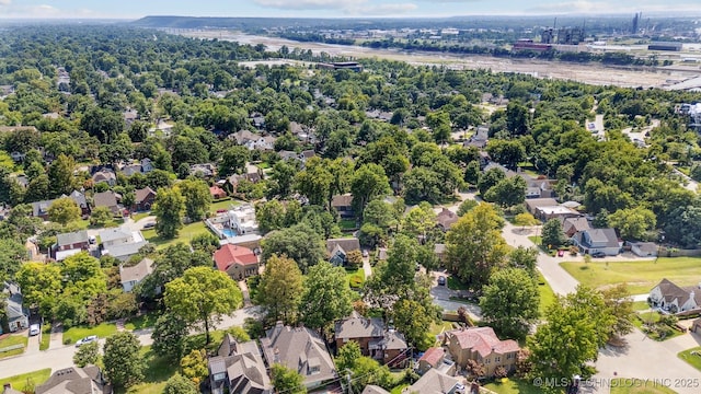 bird's eye view with a residential view