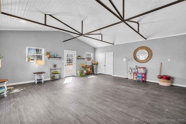 garage featuring baseboards