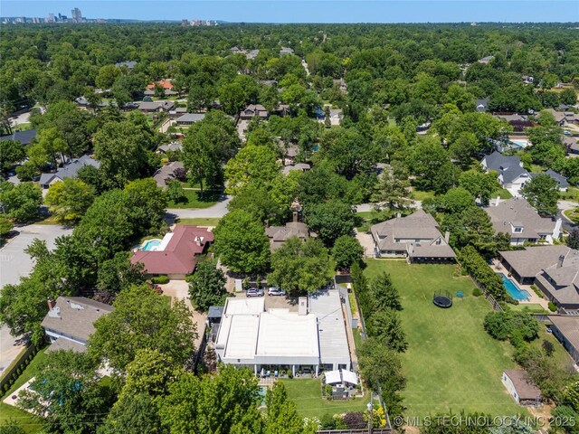 2440 E 47th Pl, Tulsa, OK 74105 - aerial view of property's location with nearby suburban area