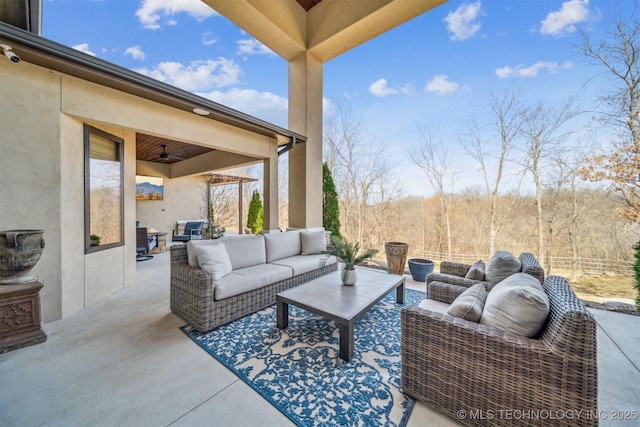 view of patio / terrace featuring outdoor lounge area