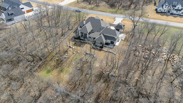 aerial view featuring a residential view