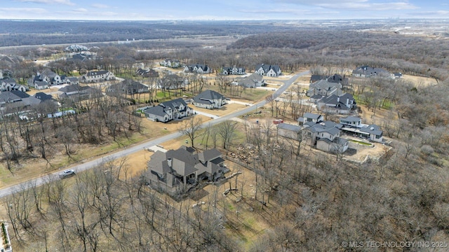 bird's eye view featuring a residential view