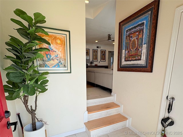 interior space with recessed lighting and crown molding