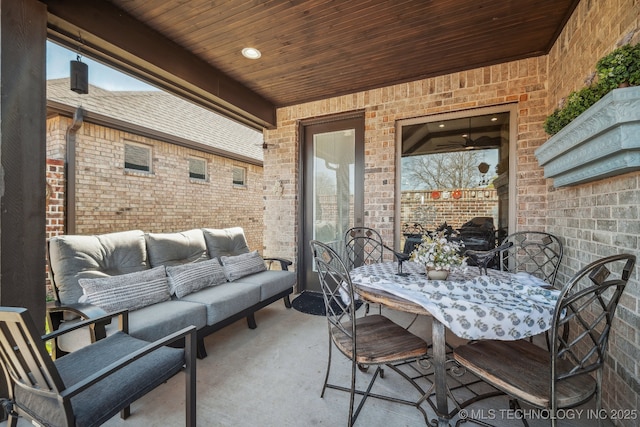 3828 W Orlando St, Broken Arrow, OK 74011 - view of patio featuring an outdoor living space