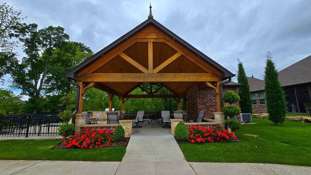 3828 W Orlando St, Broken Arrow, OK 74011 - view of community featuring a gazebo and a patio