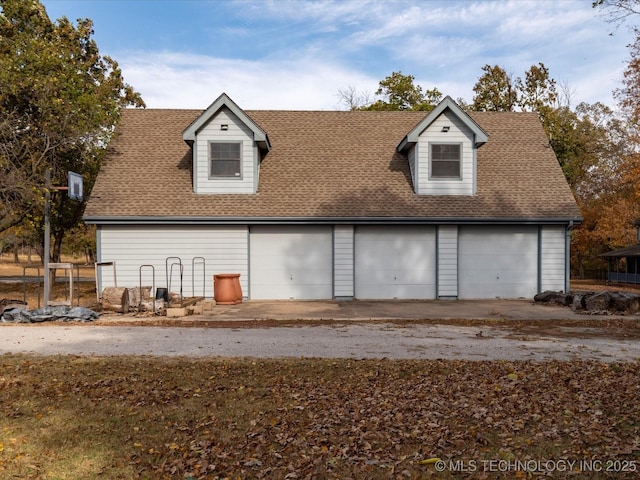 garage featuring a detached garage