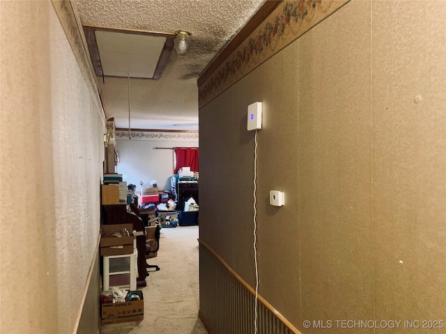 hallway with attic access