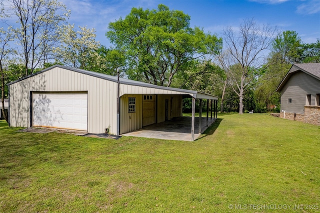 garage featuring a detached garage