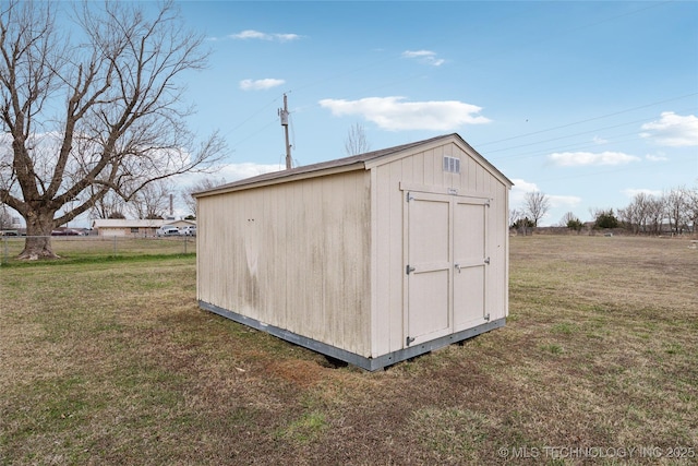 view of shed