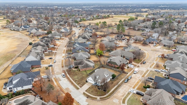 drone / aerial view with a residential view