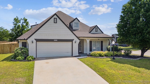 view of front facade featuring an attached garage, driveway, and roof with shingles