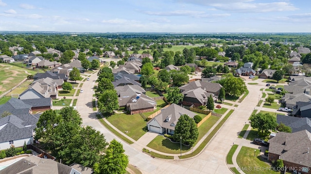 aerial view of residential area