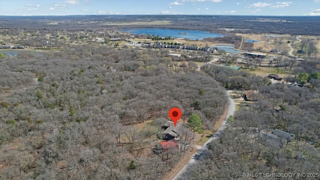 341 S Diamondhead Dr, Burneyville, OK 73430 - aerial view featuring a water view