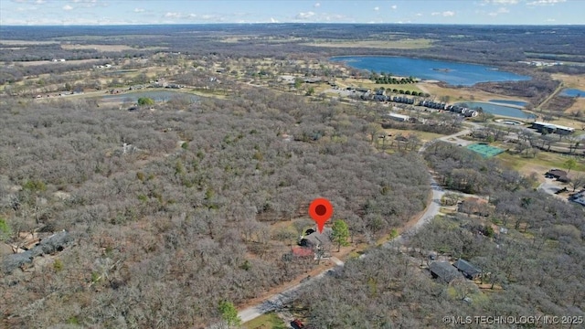 341 S Diamondhead Dr, Burneyville, OK 73430 - aerial view featuring a water view