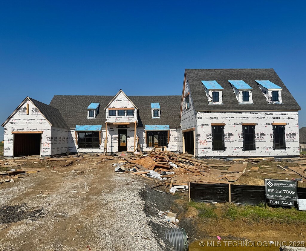 125 W 165th St S, Glenpool, OK 74033 - property in mid-construction with a shingled roof