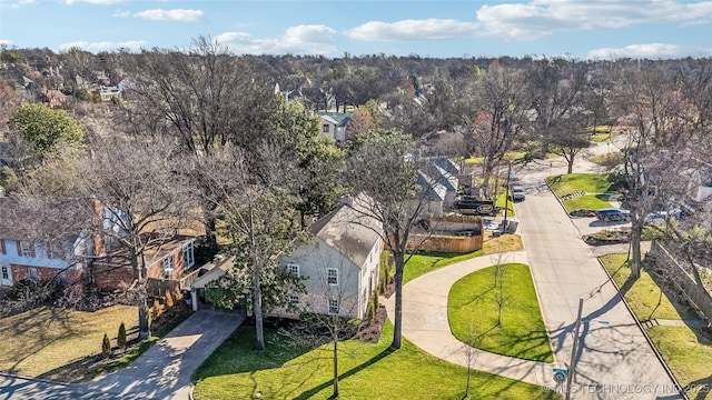 bird's eye view featuring a residential view