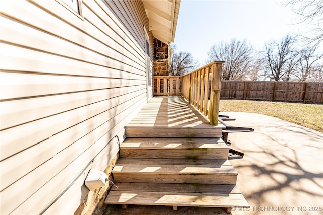 view of stairway