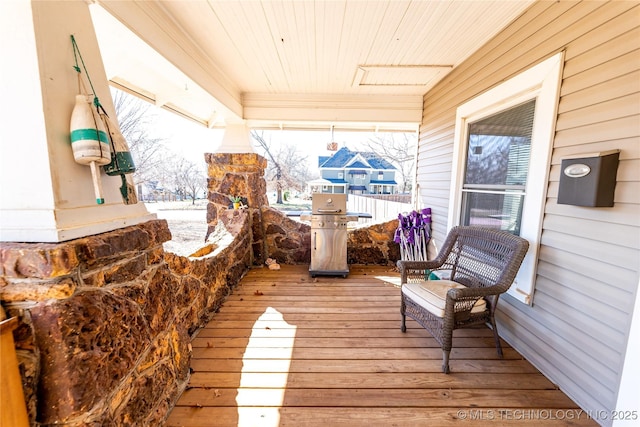 exterior space with wooden ceiling and wood-type flooring