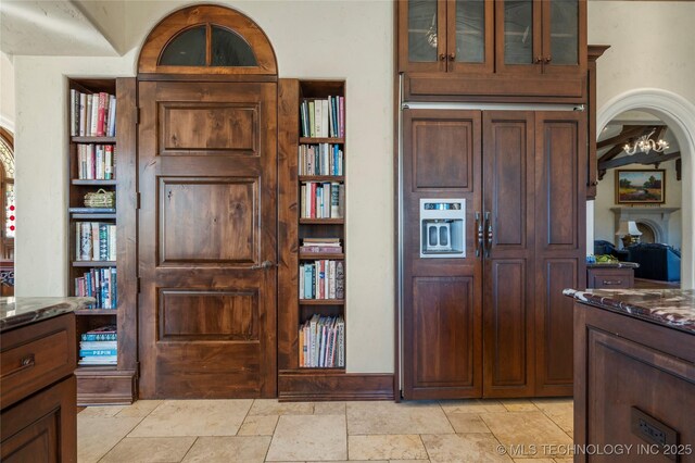 3217 E 61st Pl, Tulsa, OK 74136 - entrance foyer with stone finish floor