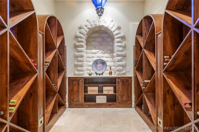 3217 E 61st Pl, Tulsa, OK 74136 - wine cellar featuring stone finish flooring