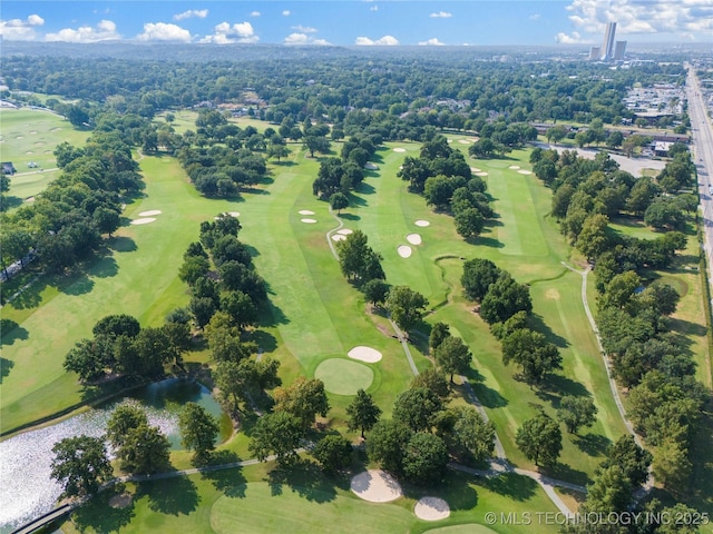3217 E 61st Pl, Tulsa, OK 74136 - drone / aerial view with view of golf course