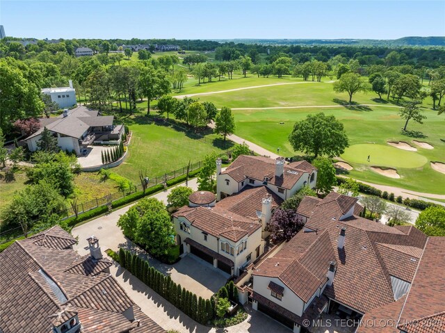 3217 E 61st Pl, Tulsa, OK 74136 - birds eye view of property with view of golf course