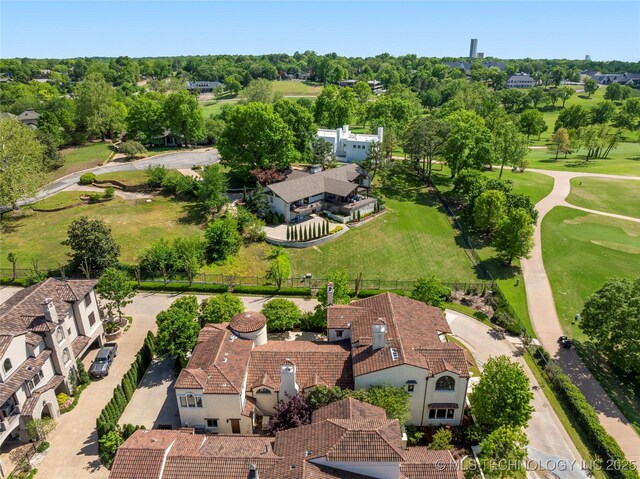 3217 E 61st Pl, Tulsa, OK 74136 - birds eye view of property featuring a residential view and view of golf course