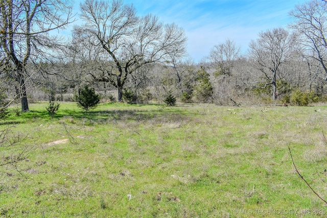 view of landscape featuring a view of trees