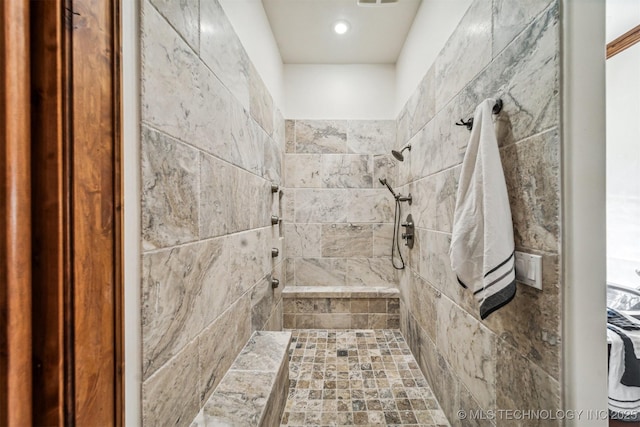 2365 Deer Run, Chouteau, OK 74337 - bathroom with tiled shower