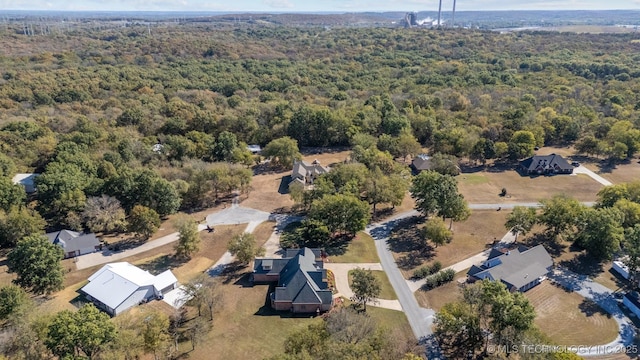 2365 Deer Run, Chouteau, OK 74337 - drone / aerial view of a heavily wooded area