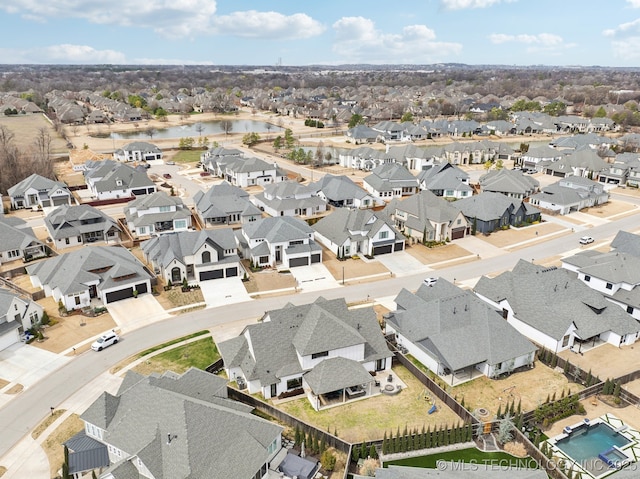 bird's eye view featuring a residential view