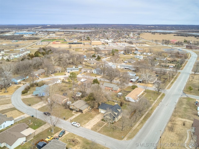 drone / aerial view with a residential view