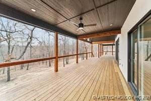 deck featuring a ceiling fan