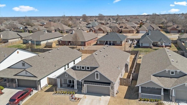 bird's eye view with a residential view