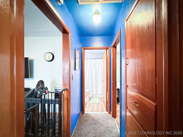 corridor featuring carpet floors