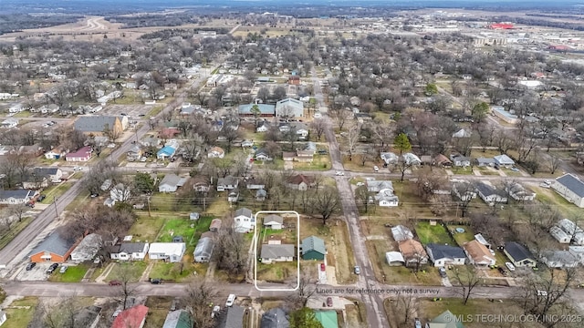 drone / aerial view with a residential view