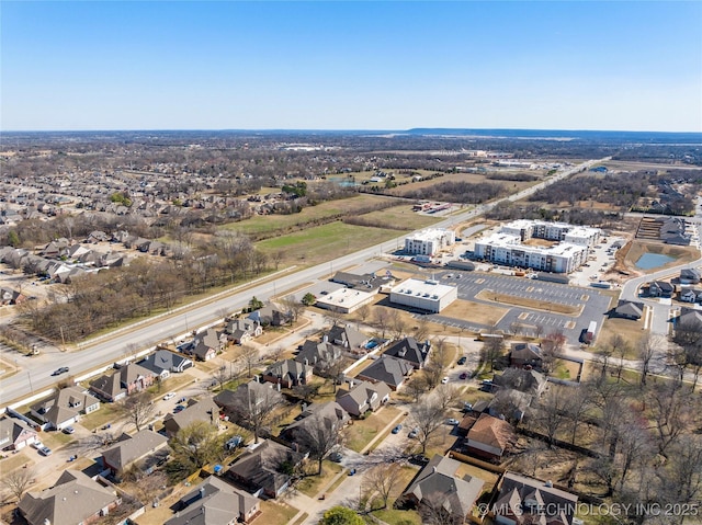 bird's eye view with a residential view