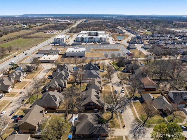 aerial view featuring a residential view