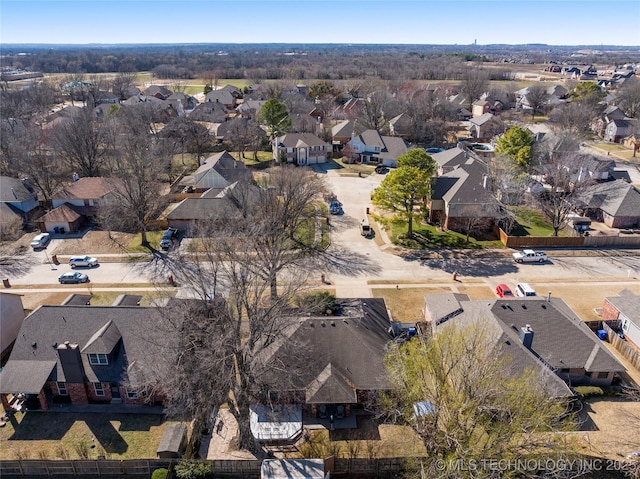 aerial view featuring a residential view